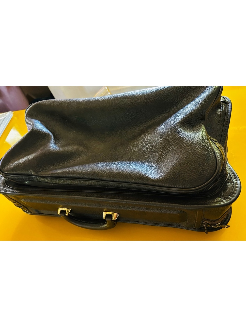 Vintage Brown Double Compartment Suitcase Travel Bag Large